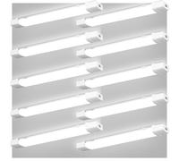 Sararoom 10Packs 115cm Motion Sensor LED Batten Light, 6500K Daylight White 4400LM LED Tube Light, IP65 Waterproof LED Strip Light for Shop, Office, Living Room, Garage, Warehouse - Not Spliceable