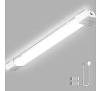 Sararoom 115cm Motion Sensor LED Batten Light, 6500K Daylight White 4400LM LED Tube Light, IP65 Waterproof LED Strip Light for Shop, Office, Living Room, Garage, Warehouse - Not Spliceable