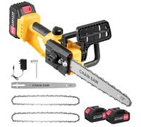 Sararoom 12inch Chainsaw Cordless, 21V Brushless Battery Chainsaw with 4000mAh Battery & Charge, 2000W 9000 RPM Handheld Chain Saw with 2 Chains for Branch Pruning Wood Cutting Camping