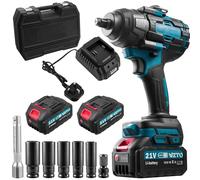 Sararoom 1300N.m Cordless Impact Wrench, 950Ft-lbs Brushless 1/2 inch Impact Wrench with 3 Variable Speeds, 3800RPM High Torque Impact Gun with 2X 4.0Ah Battery, 5Pcs Impact Sockets and Fast Charger