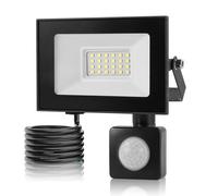 Sararoom 20W Security Lights Outdoor Motion Sensor, 2000LM 6500K Daylight White PIR Sensor Security Light, IP66 Waterproof LED Flood Light Outdoor for Courtyard, Rooftop, Park, Garage, Court