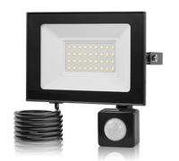 Sararoom 30W Security Lights Outdoor Motion Sensor, 3000LM 6500K Daylight White PIR Sensor Security Light, IP66 Waterproof LED Flood Light Outdoor for Courtyard, Rooftop, Park, Garage, Court