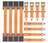 Sararoom 4x8000Kg Heavy Duty Ratchet Straps, 4M x 5CM Ratchet Tie Down Straps with Hooks, Adjustable Tensioning Belts Lashing Straps,Ratchet Lashing Straps for Motorcycle, Trucks, Trailer, Cargo