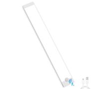 Sararoom 50cm Under Cabinet Kitchen Lights, 70LED Cabinet Light Motion Sensor Indoor, 6500K Dimmable Wardrobe Light, Wireless USB Powered Strip Lights for Shelf Stairs Counter Closet