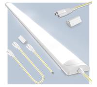 Sararoom 50W 5ft 145cm LED Batten Light, 5000LM 6500K Daylight Linkable LED Tube Light, Link Max 8 Lights, Hanging or Surface Mount Strip Light for Garage, Office, Workshop, Bedroom, Kitchen