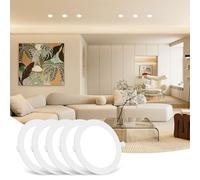 Sararoom 5Packs 3W LED Round Ceiling Panel Light 4500K Neutral White Ultra Slim Downlights 270lm Recessed Ceiling Lights for Living Room Bedroom Bathroom Corridor Kitchen Office Shop