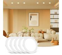 Sararoom 5Packs 6W LED Round Ceiling Panel Light 3000K Warm White Ultra Slim Downlights 540lm Recessed Ceiling Lights for Living Room Bedroom Bathroom Corridor Kitchen Office Shop