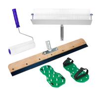 Sararoom Spiked Roller Self Levelling Tools, Spiked Screeding Compound Roller, Floor Construction Roller, Scraper Self-Leveling Rake, Spiked Shoes,535mm Epoxy Floor Paint Tool for Self Leveling Cement