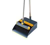 sararui Broom and Dustpan Dust Broom & Dustpan Set Upright With Extendable Broomstick Household Cleaning Brush Windproof Foldable Magic Broom Broom and Dustpan Set