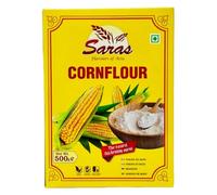 Saras Cornflour - 500g | Thickening Agent for Cooking & Baking | Vegetarian | Multipurpose Kitchen Essential