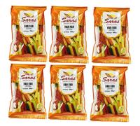 Saras Far Far Stick 200g (Pack of 6) | Colourful Fryums | Crunchy Snack for Frying | Indian Traditional Snack | Quick & Easy to Prepare