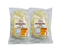 Saras Khichiya Papad Plain 200g (Pack of 2) | Traditional Indian Rice Papad - Light & Crispy Snack - Fry, Roast, or Microwave - Vegetarian - Made in India