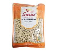 Saras Mini Soya Chunks 250g - High Protein Soya Nuggets | Vegetarian Meat Alternative | Ideal for Curries, Stir-Fries & Meal Prep | Ideal for Everyday Cooking