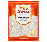 Saras Poha (Flattened Rice) - 800g | Ideal for Kanda Batata Poha, Chivda, Snacks & Traditional Recipes | Quick Cooking & Easy to Digest |Light & Wholesome | Authentic Indian Staple (Medium)