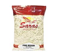 Saras Poha (Flattened Rice) - 800g | Ideal for Poha, Chivda, Snacks & Traditional Recipes | Quick Cooking & Easy to Digest |Light & Wholesome | Authentic Indian Staple (Medium)