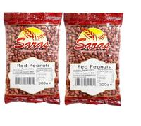 Saras Red Peanuts 1kg (Pack of 2) - Premium Whole Red Peanuts | Natural Protein-Rich Groundnuts | Ideal for Roasting, Cooking & Snacking | Source of dietary fibre