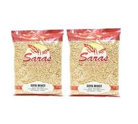 Saras Soya Mince 250g Pack of 2) - High Protein Textured Soya Granules | Vegetarian Meat Alternative | Plant-Based Cooking Ingredient