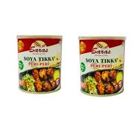 Saras SOYA Peri Peri Masala - 850g (Pack of 2) | Spicy & Zesty Marinated SOYA Chaap | High-Protein, Ready-to-Cook Vegetarian Snack & Meal Option