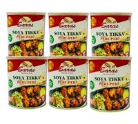 Saras SOYA Peri Peri Masala - 850g (Pack of 6) | Spicy & Zesty Marinated SOYA Chaap | High-Protein, Ready-to-Cook Vegetarian Snack & Meal Option