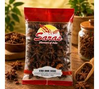 Saras Star Anise 50g | Premium Whole Star Anise Spice | Aromatic Chinese & Indian Cooking Spice | Ideal for Curries, Biryani, Soups, Baking & Spice Blends