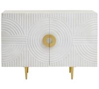 Saras White Mango Wood Small Sideboard - 2 Doors