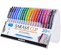 Sarasa Clip Retractable Gel Pen.5mm, Assorted 20 Pack Pouch (47220)