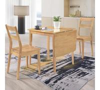 sarasota wooden drop leaf dining table with 4 chairs in oak