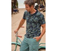 Weird Fish Sarat Cotton Printed Polo: Navy: S Size: S, Colour: Navy