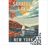 Saratoga Lake Serenity jigsaw 1000 pieces for adults | an enjoyable activity to keep the mind active and improve concentration and attention over time to enjoy at home38x26cm