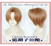 Sarazanmai Enta Jinnai Light Brown Short Synthetic Hair for Cosplay Wig Glasses Set Halloween Role Play+free wig cap only wig