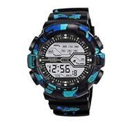 Sarb017 Date Digital LCD Sport Boy Stopwatch Fashion Rubber Watch Wrist Men's Men's Watch Tw2r81400 (Green, One Size)