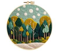 SARBUTER Needle Felting Kits, DIY Wool Felt Starer Needle Felting Embroidery Kits for Beginners ，Suitable for Giftware Home Decoration (Woods Nature Landscape)