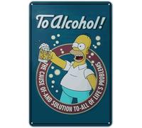 Sarcarse The Simpsons Vintage Metal Tin Homer Beer Poster Retro Duff Sign Custom Metal Sign Bar Cafe Restaurant Home Decor 8 x 12 inches