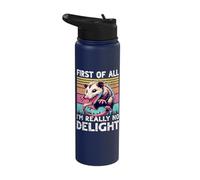 Sarcasm Angry Opossum I'm Really No Delight Opossum Stainless Steel Insulated Water Bottle