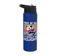 Sarcasm Angry Opossum I'm Really No Delight Opossum Stainless Steel Insulated Water Bottle