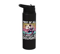 Sarcasm Angry Opossum I'm Really No Delight Opossum Stainless Steel Insulated Water Bottle