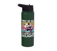 Sarcasm Angry Opossum I'm Really No Delight Opossum Stainless Steel Insulated Water Bottle