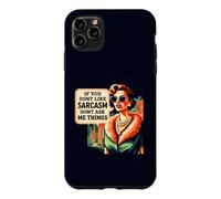 Sarcasm Dont Ask Me Things Retro Sassy Woman Quote Case for iPhone 11 Pro Max