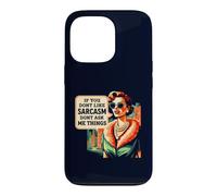 Sarcasm Dont Ask Me Things Retro Sassy Woman Quote Case for iPhone 13 Pro