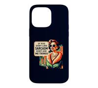 Sarcasm Dont Ask Me Things Retro Sassy Woman Quote Case for iPhone 14 Pro Max