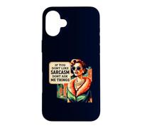 Sarcasm Dont Ask Me Things Retro Sassy Woman Quote Case for iPhone 16 Plus