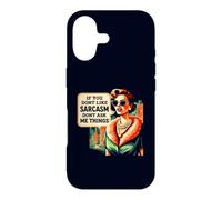 Sarcasm Dont Ask Me Things Retro Sassy Woman Quote Case for iPhone 17
