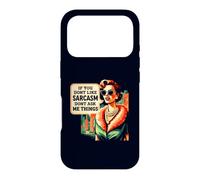 Sarcasm Dont Ask Me Things Retro Sassy Woman Quote Case for iPhone 17 Pro
