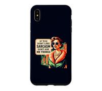 Sarcasm Dont Ask Me Things Retro Sassy Woman Quote Case for iPhone XS Max