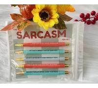 Sarcasm funny Pens Set | rude gift | joke Novelty Witty Office Stationary | Secret Santa | Pens Set | Ballpoint Pens | Supplies | Appreciation Gift | Stocking filler