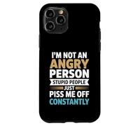 Sarcasm Humor Funny - I'm Not An Angry Person Stupid People Case for iPhone 11 Pro