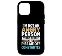 Sarcasm Humor Funny - I'm Not An Angry Person Stupid People Case for iPhone 12/12 Pro