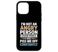 Sarcasm Humor Funny - I'm Not An Angry Person Stupid People Case for iPhone 12 mini