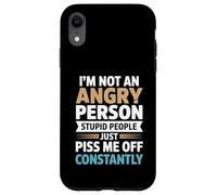 Sarcasm Humor Funny - I'm Not An Angry Person Stupid People Case for iPhone XR