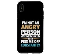 Sarcasm Humor Funny - I'm Not An Angry Person Stupid People Case for iPhone XS Max
